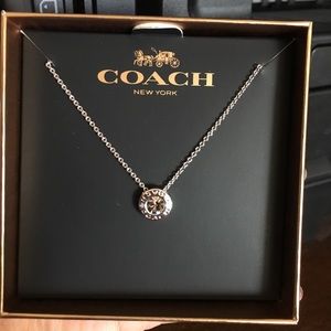 New! Coach necklace silver color